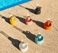 Lampe*Fatboy Lampe à huile, baladeuse, Flamtastique XS desert, , Ø10,5cm, H22,5cm - blanc cassé