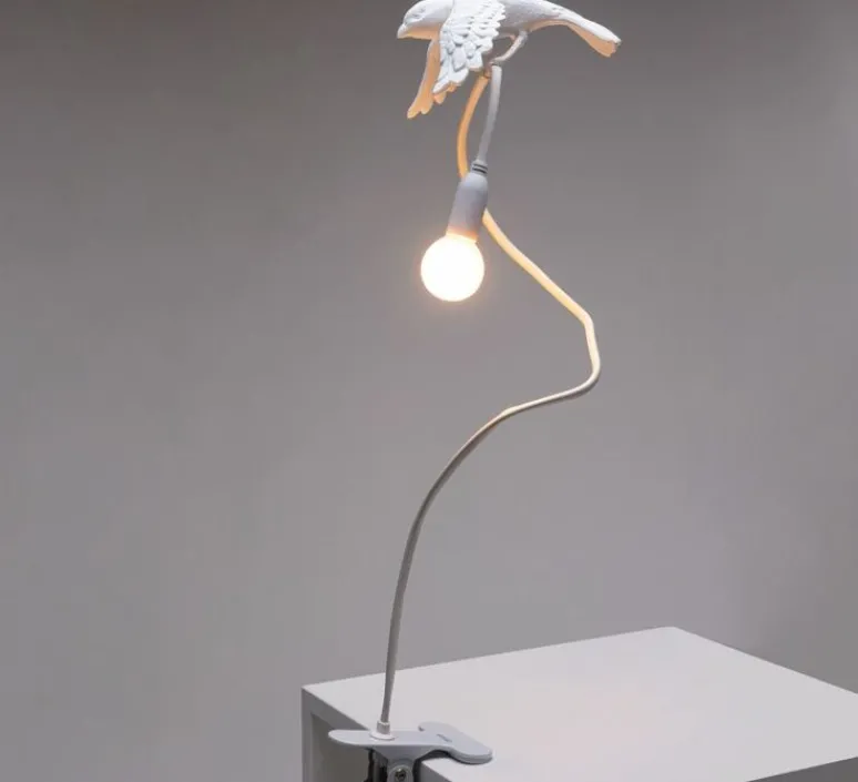 Enfants|Lampe*Seletti Lampe à pince, Sparrow Clamp Taking off, , L10cm, H10cm - blanc