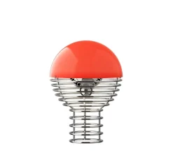Lampe*Verpan Lampe à poser / baladeuse, Wire, , LED, IP44, Ø18cm, H25cm - rouge, chrome