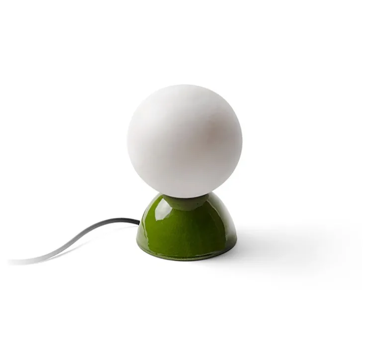 Lampe à poser, Abisal S Mini, albâtre, vert, Ø12cm, H18cm - Luxcambra