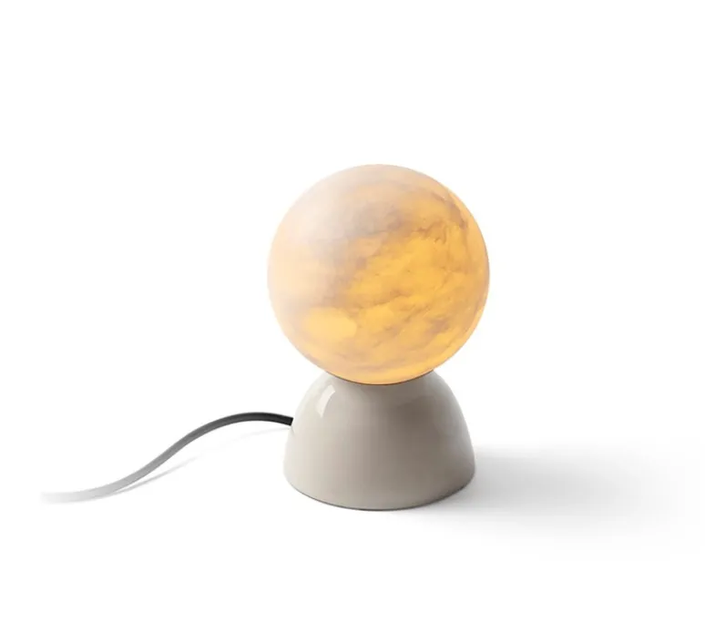 Lampe*Luxcambra Lampe à poser, Abisal S Mini, albâtre, , Ø12cm, H18cm - beige