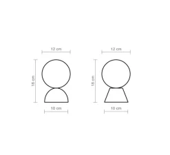 Lampe*Luxcambra Lampe à poser, Abisal S Mini, albâtre, , Ø12cm, H18cm - beige