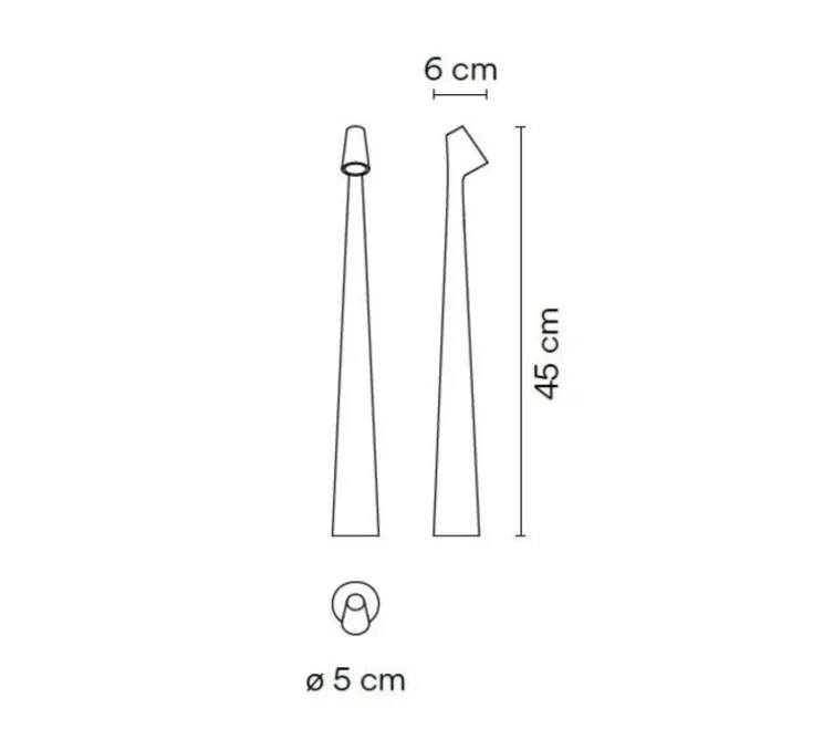 Lampe à poser, Africa 5580, terra dark, LED, dim, 2700K, 520 lm, L5cm, H45cm - Vibia