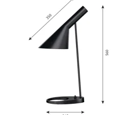 Lampe*Louis Poulsen Lampe à poser, AJ, , L21,5cm, H56cm - noir
