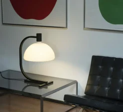 Lampe*Nemo Lighting Lampe à poser, Albini AM/AS, AS1C, , L40cm, H64cm - blanc et noir