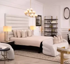 Lampe*Eichholtz Lampe à poser, Amber L, , L35,5cm, H89cm - Laiton antique, marbre blanc