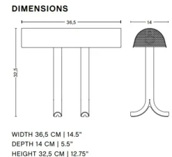 Lampe à poser, Anagram, orange, L36,5cm, H32,5cm - HAY