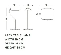 Lampe à poser, Apex, vert, L16cm, H38cm - HAY