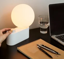 Lampe à poser, Applique murale, Alumina, blanc, L22cm, H24cm - Tala