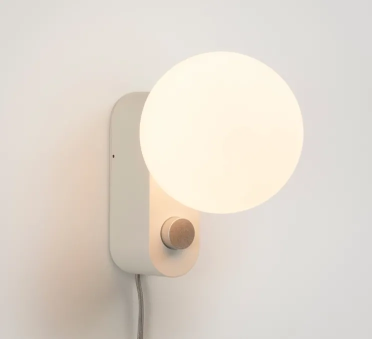Lampe à poser, Applique murale, Alumina, blanc, L22cm, H24cm - Tala