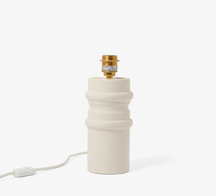 Lampe à poser, Aquarius, blanc, abat-jour jaune, Ø23cm, H41cm - Sarah Lavoine