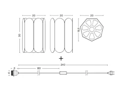 Lampe à poser, Arcs, bleu cobalt, Ø20cm, H30cm - Hay