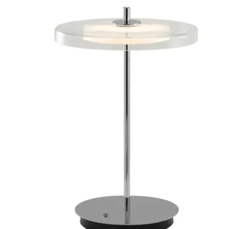 Lampe à poser, asteria move, verre et acier, LED, dim, 2500K, 25-140 lm, Ø20cm, H30,6cm - Umage