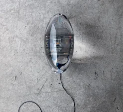 Lampe*Catellani & Smith Lampe à poser, Atman, , LED, dim, 2700K, 149 lm, L16cm, H8cm - Cristal, base nickelée