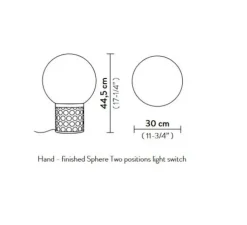 Lampe à poser, Atmosfera M, pewter, Ø30cm, H44,5cm - Slamp