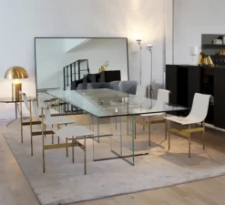 Lampe*Oluce Lampe à poser, Atollo, brossé, H50cm, Ø38cm - laiton