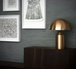 Lampe*Oluce Lampe à poser, Atollo, , H70cm, Ø50cm - laiton