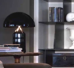 Lampe*Oluce Lampe à poser, Atollo, , Ø50cm, H70cm - noir