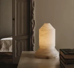 Lampe*Santa & Cole Lampe à poser, Babel, , Ø30cm, H40,5cm - Albâtre