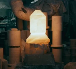 Lampe*Santa & Cole Lampe à poser, Babel, , Ø30cm, H40,5cm - Albâtre