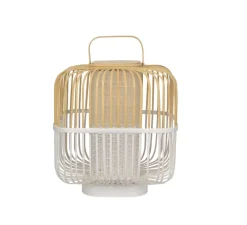 Lampe*Forestier Lampe à poser, Bamboo Square M, , Ø43cm, H56cm - blanc