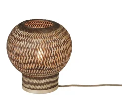 Lampe*Good&Mojo Lampe à poser, Barbados, et marron, Ø25cm, H27cm - naturel