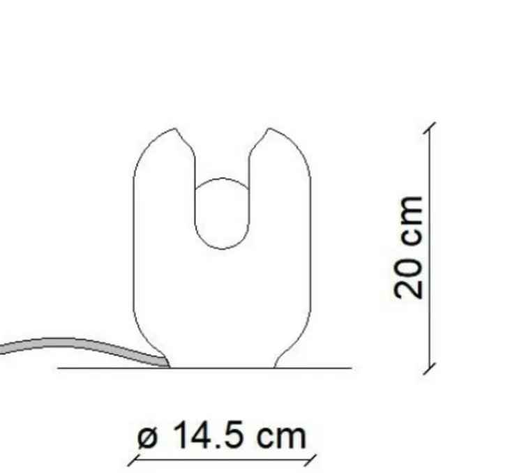 Lampe à poser, Batucada, orange, Ø14,5cm, H20cm - Ferroluce