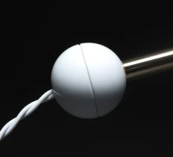 Lampe*Tato Italia Lampe à poser, Beghina, , LED, 3000K, 200lm, L22cm, H41cm - blanc brillant, laiton