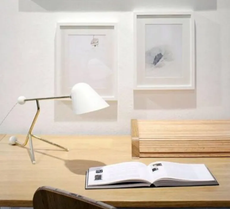 Lampe*Tato Italia Lampe à poser, Beghina, , LED, 3000K, 200lm, L22cm, H41cm - blanc texturé, chrome