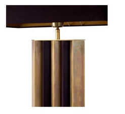 Lampe à poser, Belize, laiton, abat-jour noir, L50cm, H80,5cm - Eichholtz