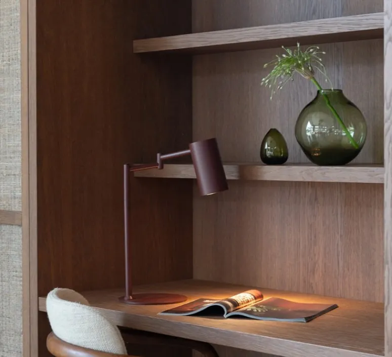 Lampe*It's about Romi Lampe à poser, Bilbao, , L35cm, H47,5cm - burgundy