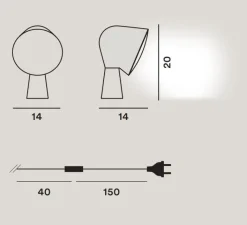 Lampe|Enfants*Foscarini Lampe à poser, Binic, , Ø22cm, H24cm - rose