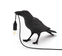 Enfants|Lampe*Seletti Lampe à poser, Bird Lamp Waiting Indoor, , L29,5cm, H12cm - noir