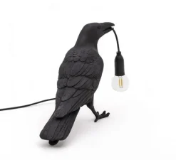 Enfants|Lampe*Seletti Lampe à poser, Bird Lamp Waiting Indoor, , L29,5cm, H12cm - noir