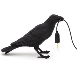 Enfants|Lampe*Seletti Lampe à poser, Bird Lamp Waiting Indoor, , L29,5cm, H12cm - noir