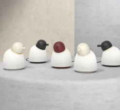 Lampe à poser, Bird, noir, blanc et laiton, Ø17,4cm, H21,5cm - Belid