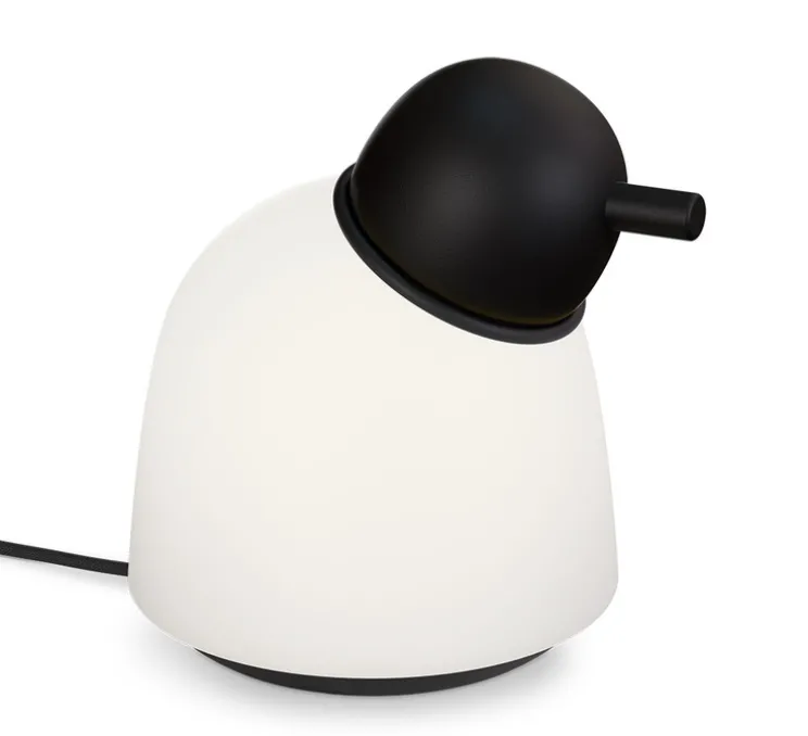 Lampe à poser, Bird, noir et blanc, Ø17,4cm, H21,5cm - Belid