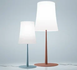 Lampe*Foscarini Lampe à poser, Birdie Easy Grande, , Ø25cm, H62cm - blanc et rouge brique