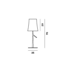 Lampe à poser, Birdie Grande, gris, L25cm, H70cm - Foscarini