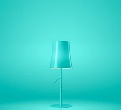 Lampe à poser, Birdie Piccola, bleu, L19cm, H49cm - Foscarini