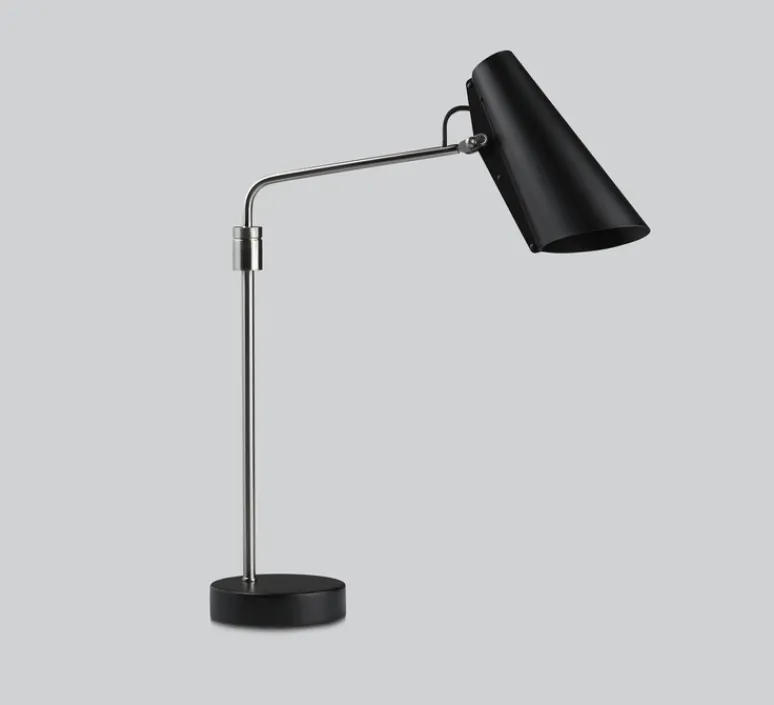 Lampe*Northern Lampe à poser, Birdy Swing, noir, métal, L42cm, H55cm - noir, argent