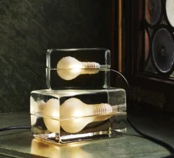 Lampe*Design House Stockholm Lampe à poser, Block mini, , L12cm, H7cm - transparent