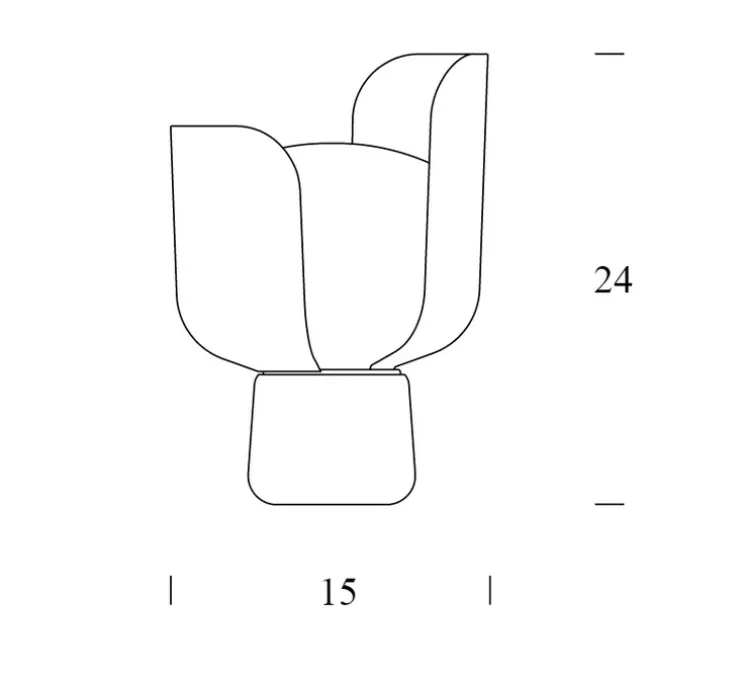 Lampe à poser, Blom, jaune, Ø15cm, H24cm - Fontana Arte