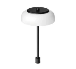 Lampe à poser, Blossi in-set small, noir, opal, LED, dim, 2700K, 460 lm, Ø17cm, H35cm - Nuura