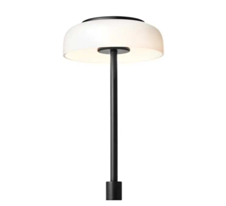 Lampe à poser, Blossi in-set small, noir, opal, LED, dim, 2700K, 460 lm, Ø17cm, H35cm - Nuura