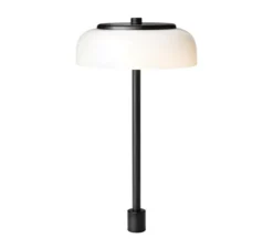 Lampe à poser, Blossi in-set small, noir, opal, LED, dim, 2700K, 460 lm, Ø17cm, H35cm - Nuura