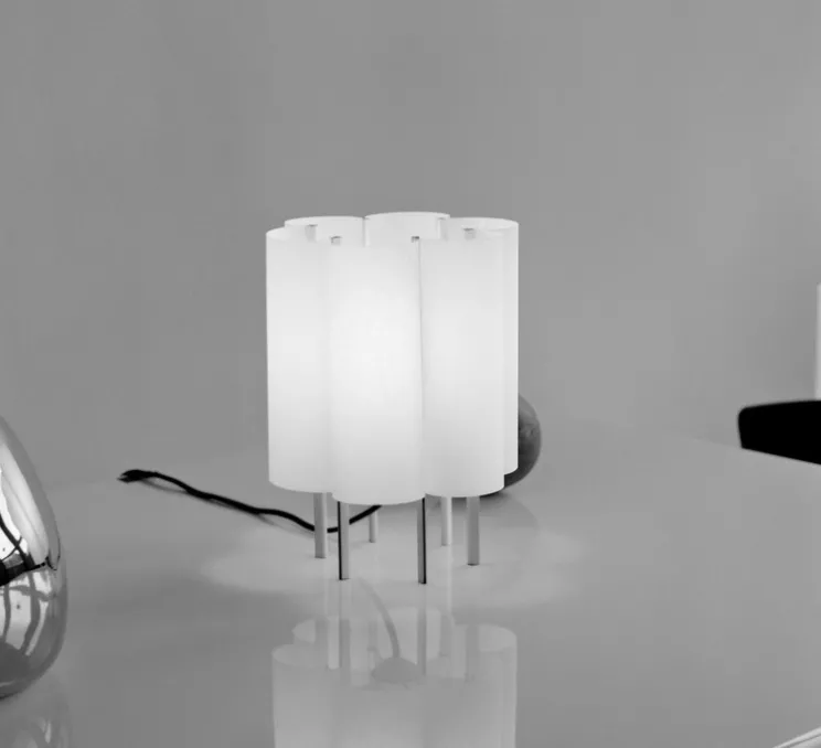 Lampe à poser, Boe, argent, abat-jour en papier washi, Ø20cm, H28cm-Ferm Living