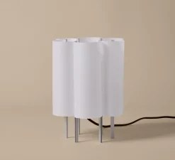 Lampe à poser, Boe, argent, abat-jour en papier washi, Ø20cm, H28cm-Ferm Living