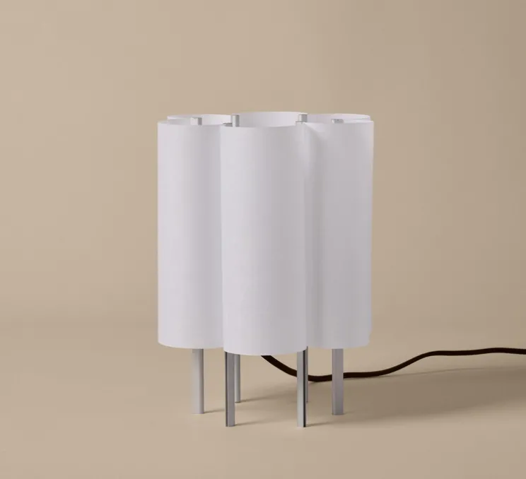 Lampe à poser, Boe, argent, abat-jour en papier washi, Ø20cm, H28cm-Ferm Living