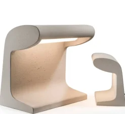 Lampe*Nemo Lighting Lampe à poser, Borne Mini, LED, 3000K, 1920lm, L30cm, H31cm - béton